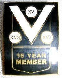 15 year member pin badge