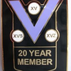 20 year member pin badge