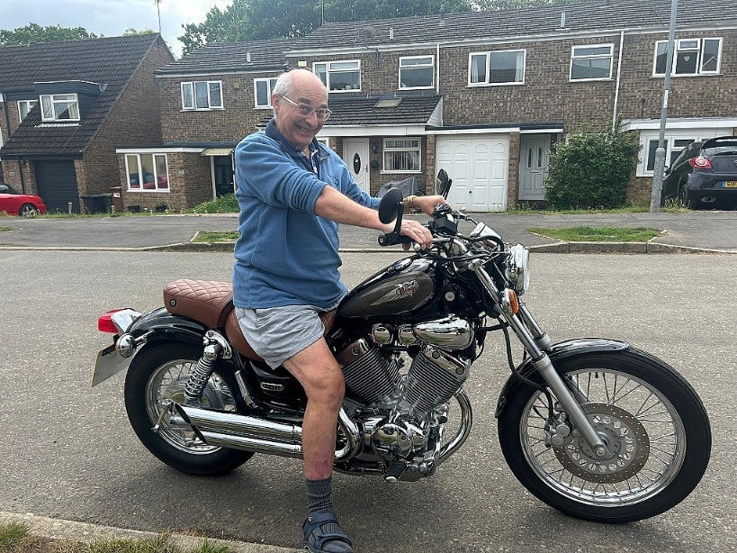 Brian Cooper with his Virago XV535